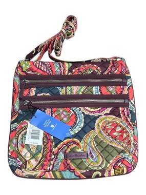 Vera Bradley Iconic Triple Zip Hipster Crossbody Bag in Heirloom Paisley